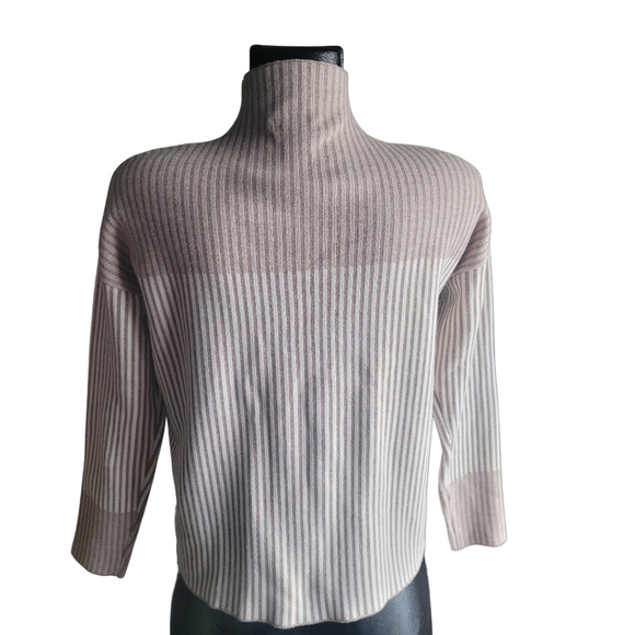 Rachel Zoe Tan and Ceam Mock Neck Sweater S - Picture 6 of 7